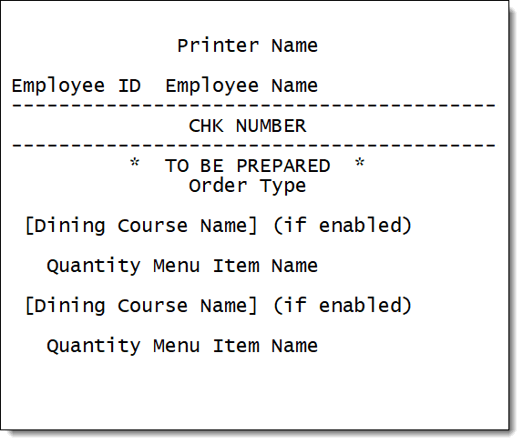 This figure shows an example of a printed ‘TO BE PREPARED’ pre-production order chit. This figure shows an example of a printed ‘TO BE PREPARED’ pre-production order chit.
