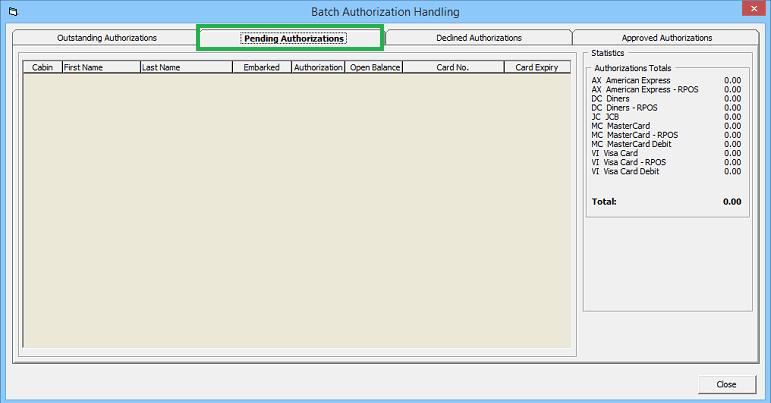 This figure shows the Management, Batch Authorization —Pending Authorization Tab This figure shows the Management, Batch Authorization —Pending Authorization Tab