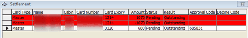 This figure shows the Management, Cashier — Batch Settlement with Voided Transaction