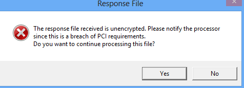 This figure shows the Non-encrypted Response File