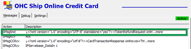 This figure shows the Response Message for Send Refund
