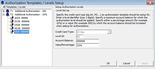 This figure shows the Sample Level Criteria Setup in Percentage