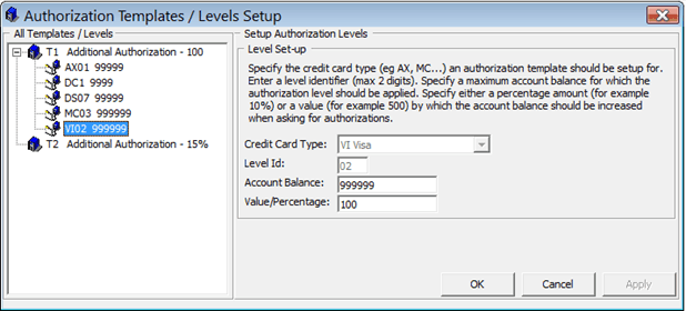 This figure shows the Sample Level Criteria Setup in Value