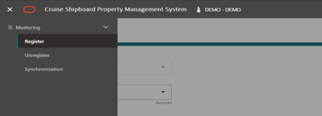 This figure shows the Register Menu