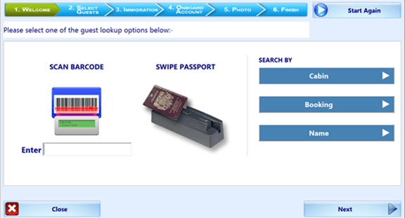 This figure shows the startup window of Check In Wizard