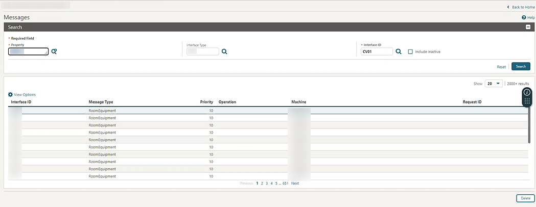 Image shows Messages screen. Image shows Messages screen.