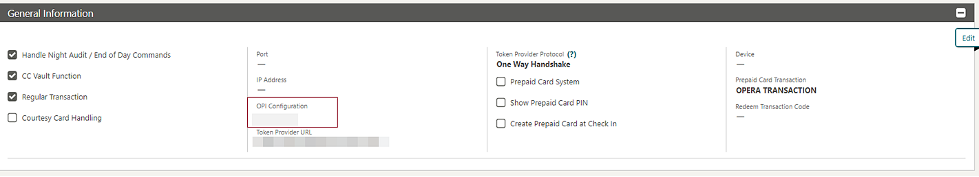 This image shows the General Information panel. This image shows the General Information panel.
