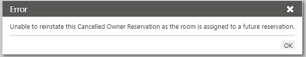 Error-reinstate reinstate cancelled owner reservation
