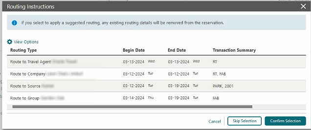 Routing Instructions Routing Instructions