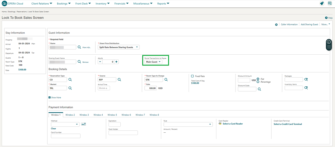 Look To Book Sales Screen Look To Book Sales Screen