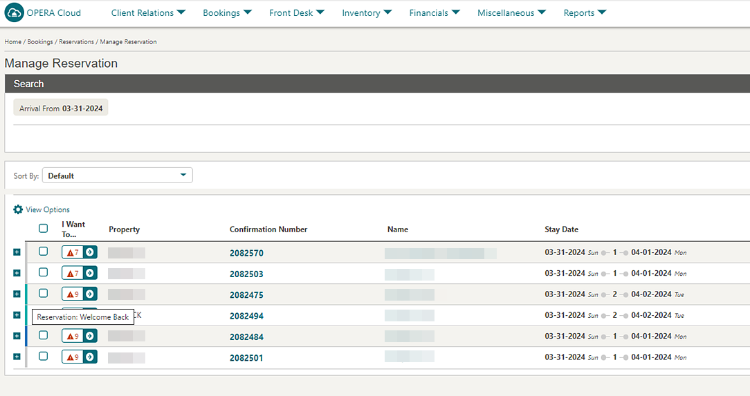 Manage Reservation Search Manage Reservation Search