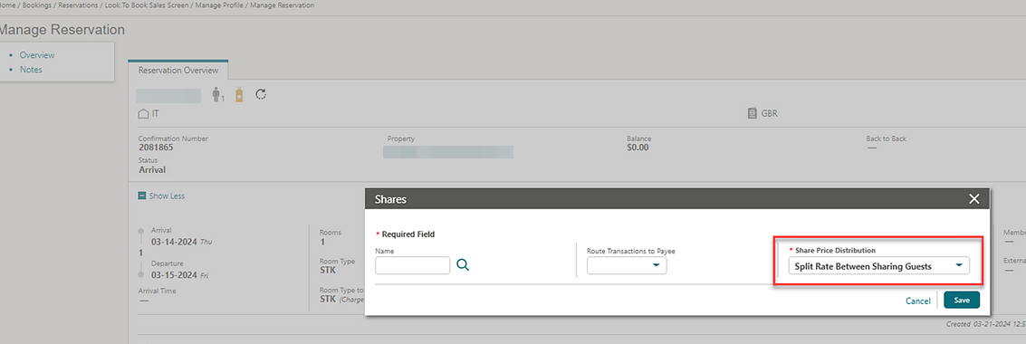 Manage Reservation Manage Reservation