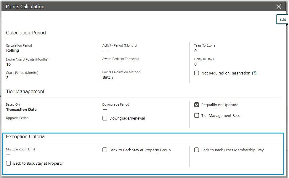 Points Calculation Points Calculation
