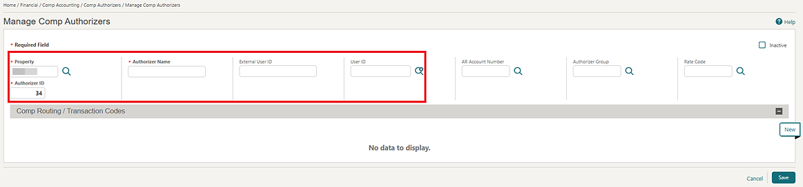 Manage Comp Authorizers