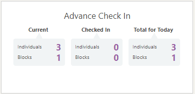 This image shows Advance Check in