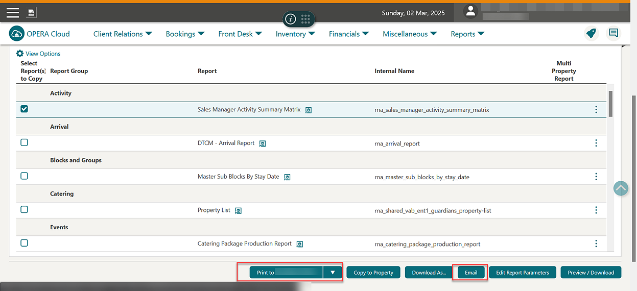 Screen shows email-to-print actions.