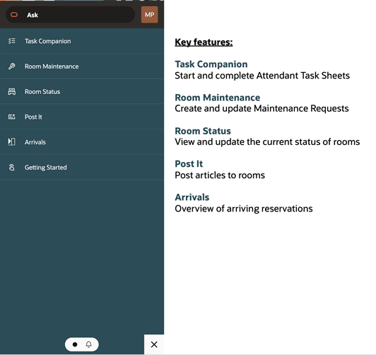 OPERA Cloud Mobile Progressive Web App key features