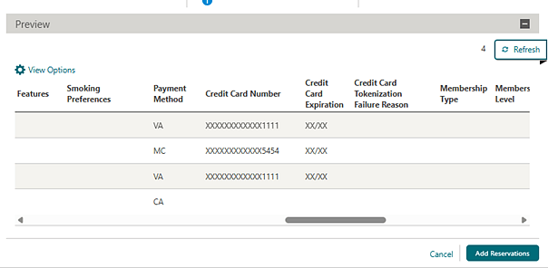 The mapped columns CC Number masked to last four digits and CC Expiration fully masked.