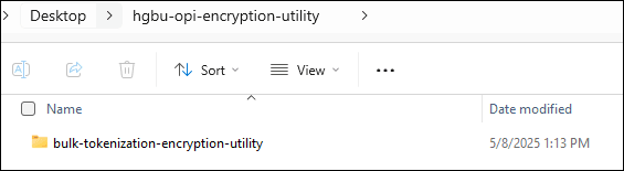 Windows explorer showing the utility download.