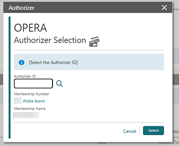 Authorizer ID list on the Authorizer screen.