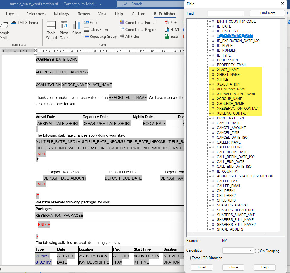 Alternate name XML elements (prefixed with X) Alternate name XML elements (prefixed with X)