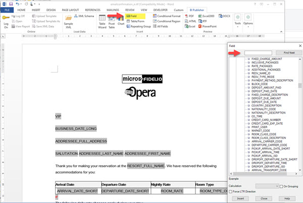 Insert Form Field Insert Form Field