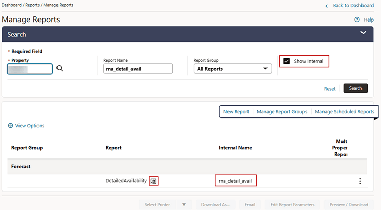 Detailed Availability R+A report. Detailed Availability R+A report.