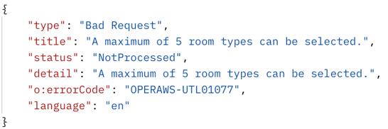 Error "A maximum of 5 room types can be selected.". Error "A maximum of 5 room types can be selected.".