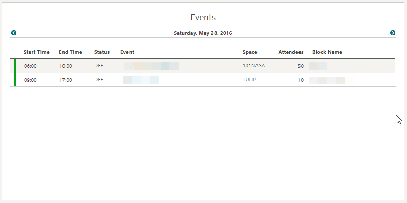 This image shows Events.