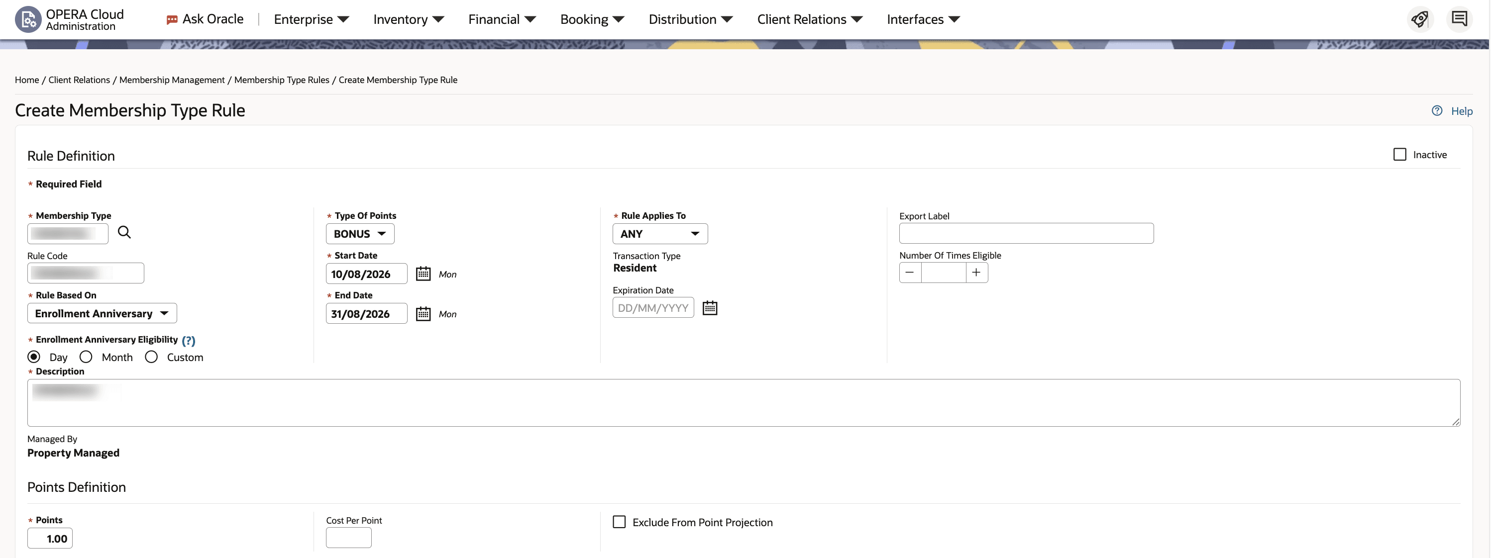 Membership Points Calculation Updated screen. Membership Points Calculation Updated screen.