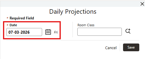 Daily Projections Dashboard Updated screen. Daily Projections Dashboard Updated screen.