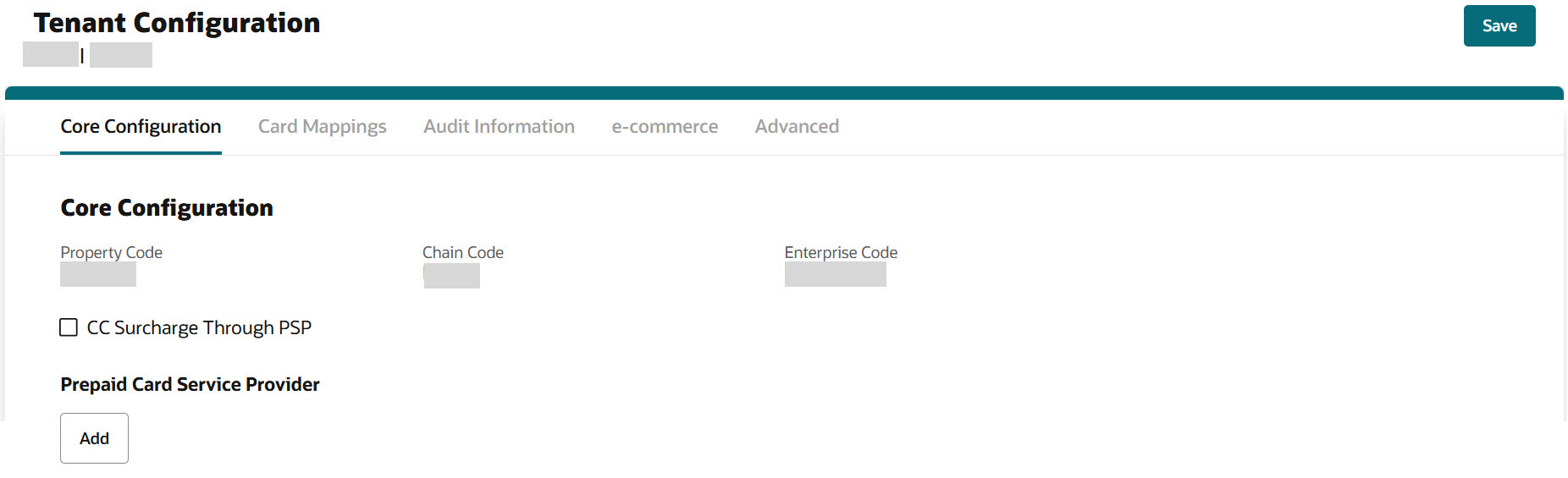 This image shows OPI Cloud Tenant Configuration portal landing screen with Prepaid Card Service Provider This image shows OPI Cloud Tenant Configuration portal landing screen with Prepaid Card Service Provider