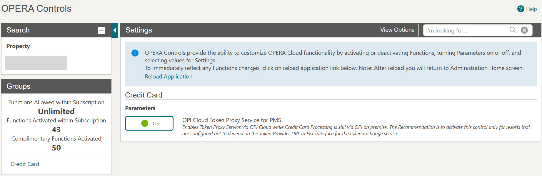 This image shows active OPI Cloud Token Proxy Service for PMS parameter This image shows active OPI Cloud Token Proxy Service for PMS parameter
