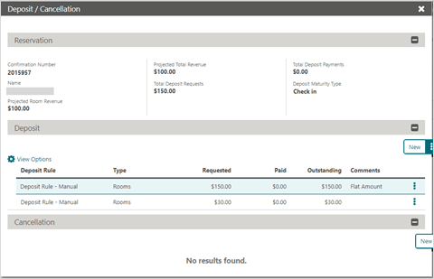 This image shows the Deposit payment is processed. This image shows the Deposit payment is processed.