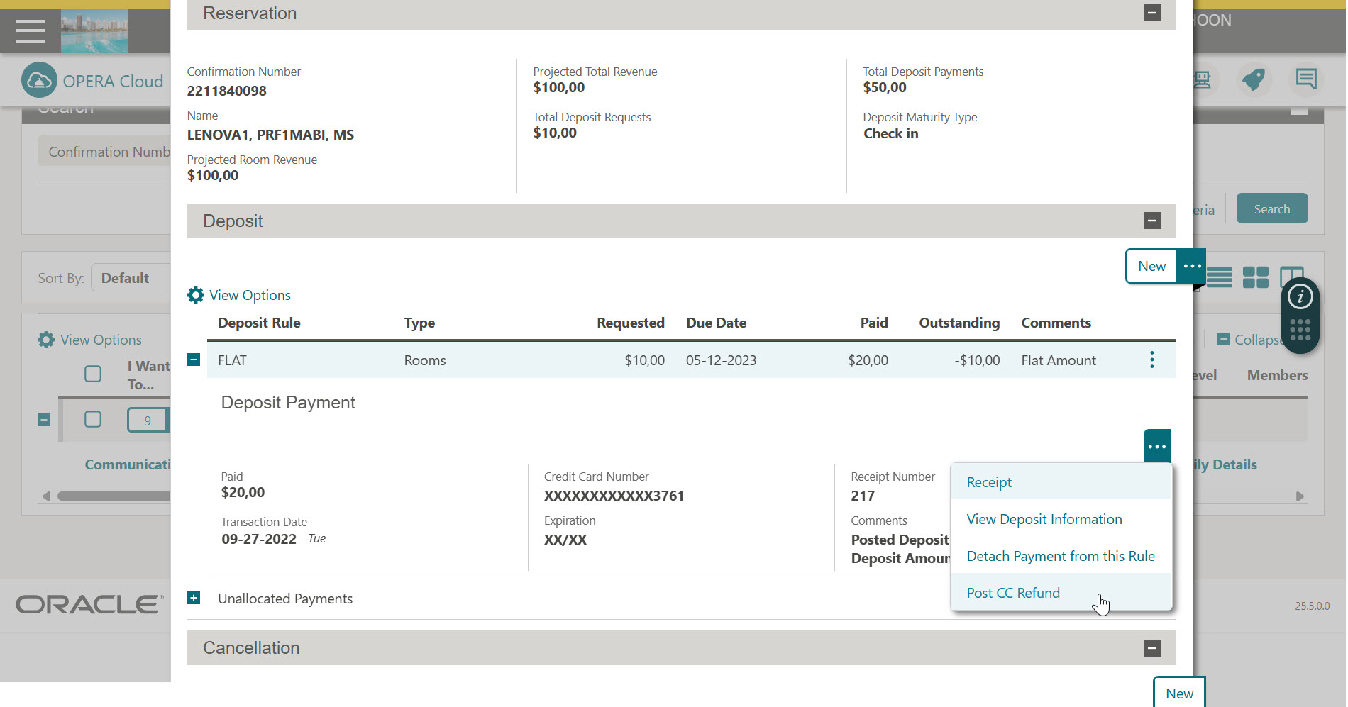 This image shows how to create a new deposit. This image shows how to create a new deposit.