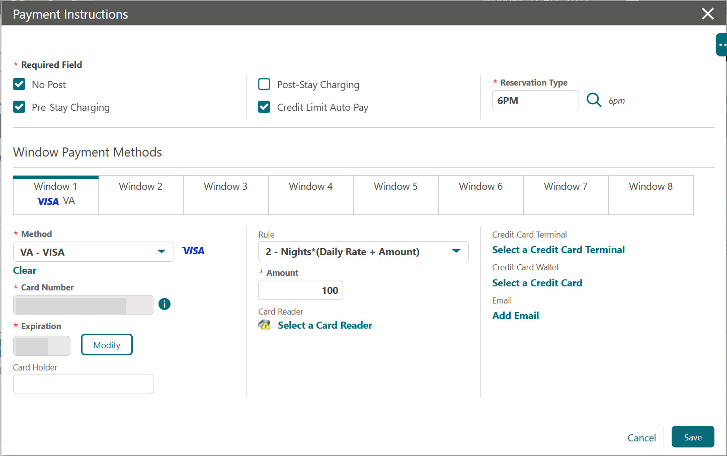 This image shows the payment instructions window This image shows the payment instructions window