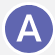 Purple circle with white letter "A".