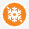 Crossed out snowflake with an orange background