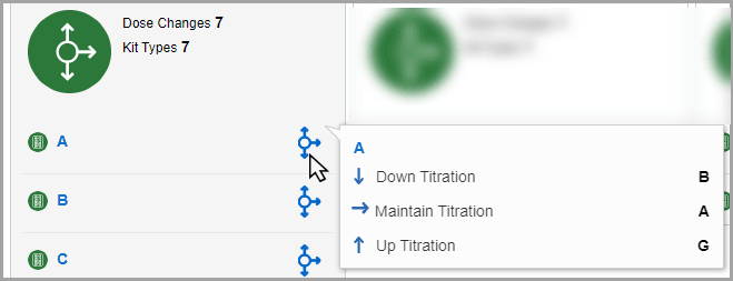 Doses in a kit type titration