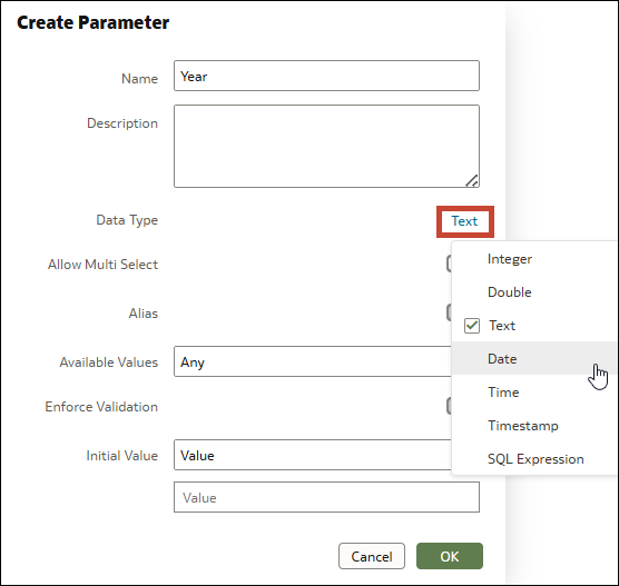 Description of params_data_type_field.png follows