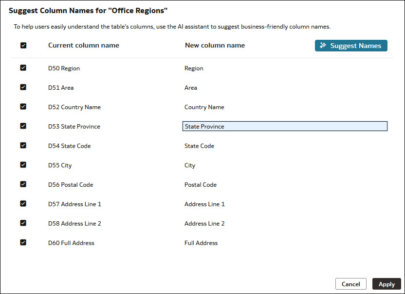 Description of suggest-presentation-col-names.jpg follows Description of suggest-presentation-col-names.jpg follows