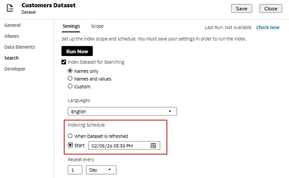 Description of dataset-search-index-schedule-oas.png follows