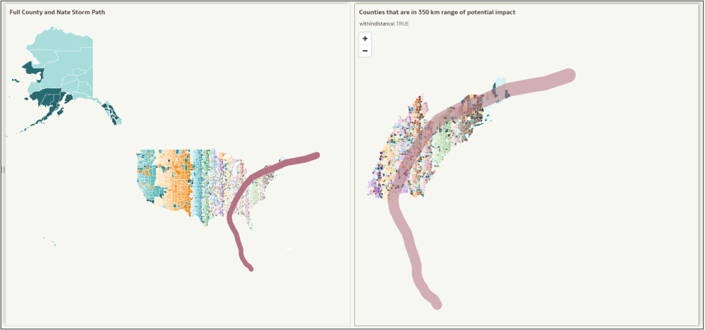 Description of maps_geodatatype_calc_geometrywithindistance_350kmrange.png follows