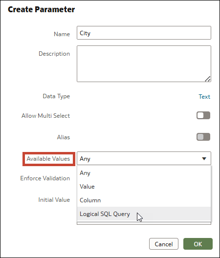 Description of param-lsql-query-option.png follows Description of param-lsql-query-option.png follows