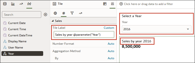 Parameter in measure title Parameter in measure title