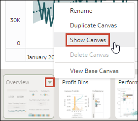 Show canvas option