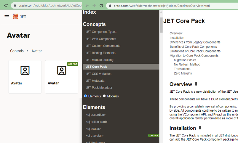 JET Cookbook and API Doc Entries for Core Pack JET Cookbook and API Doc Entries for Core Pack