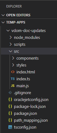 Virtual DOM App File Structure Virtual DOM App File Structure