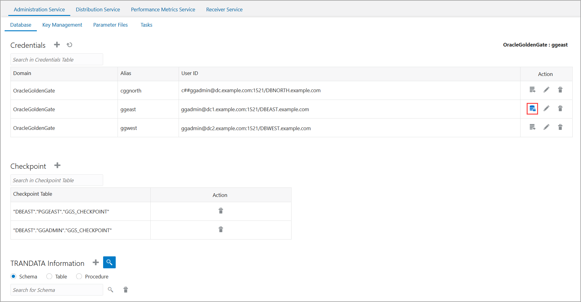Connected to the database after adding database credentials
