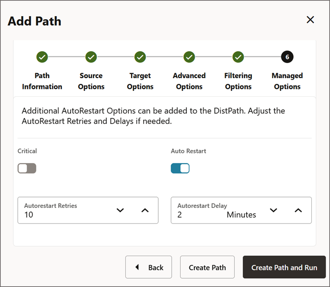 Create and run DISTPATH from this screen.